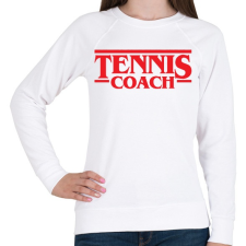 PRINTFASHION Tennis coach - Női pulóver - Fehér női pulóver, kardigán