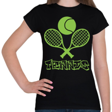 PRINTFASHION tennis - Női póló - Fekete női póló