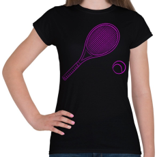 PRINTFASHION tennis  pink - Női póló - Fekete