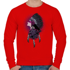 PRINTFASHION Tények - Férfi pulóver - Piros