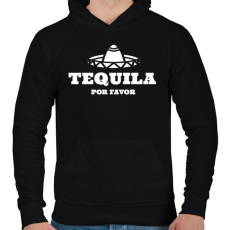 PRINTFASHION TEQUILA Por Favor - Férfi kapucnis pulóver - Fekete