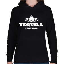 PRINTFASHION TEQUILA Por Favor - Női kapucnis pulóver - Fekete női pulóver, kardigán