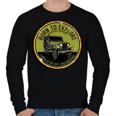 PRINTFASHION Terepjáró - Férfi pulóver - Fekete