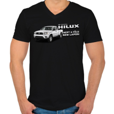 PRINTFASHION Terepjáró king - Férfi V-nyakú póló - Fekete férfi póló