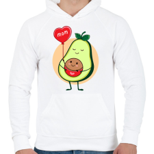 PRINTFASHION Terhes avokádó - Férfi kapucnis pulóver - Fehér férfi pulóver, kardigán