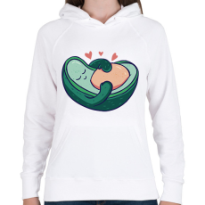 PRINTFASHION Terhes avokádó - Női kapucnis pulóver - Fehér