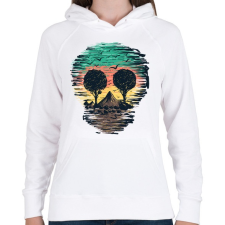 PRINTFASHION Természet - Női kapucnis pulóver - Fehér női pulóver, kardigán