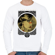 PRINTFASHION Természetesség - Férfi pulóver - Fehér férfi pulóver, kardigán