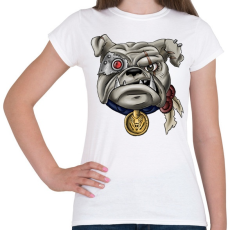 PRINTFASHION Terminator Bulldog - Női póló - Fehér