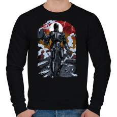 PRINTFASHION Terminátor - Férfi pulóver - Fekete