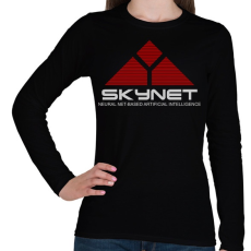 PRINTFASHION Terminátor: Skynet - Női hosszú ujjú póló - Fekete