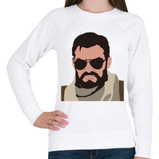 PRINTFASHION Terror - Női pulóver - Fehér női pulóver, kardigán
