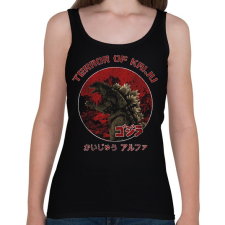 PRINTFASHION Terror Of Kaiju - Női atléta - Fekete női trikó