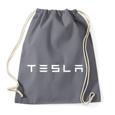 PRINTFASHION TESLA fehér - Sportzsák, Tornazsák - Grafitszürke tornazsák
