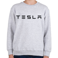 PRINTFASHION TESLA felirat - Gyerek pulóver - Sport szürke