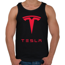 PRINTFASHION Tesla - Férfi atléta - Fekete atléta, trikó