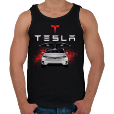 PRINTFASHION tesla  - Férfi atléta - Fekete