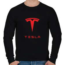PRINTFASHION Tesla - Férfi pulóver - Fekete férfi pulóver, kardigán