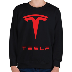 PRINTFASHION Tesla - Gyerek pulóver - Fekete