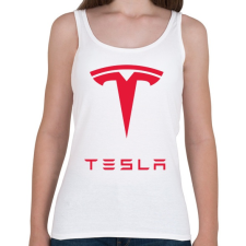 PRINTFASHION Tesla - Női atléta - Fehér női trikó
