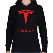 PRINTFASHION Tesla - Női kapucnis pulóver - Fekete női pulóver, kardigán