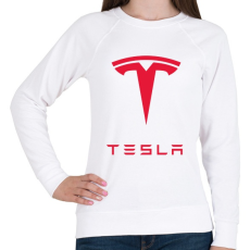 PRINTFASHION Tesla - Női pulóver - Fehér