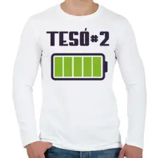 PRINTFASHION Tesó #2 - Férfi hosszú ujjú póló - Fehér férfi póló