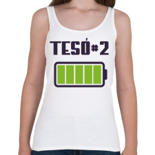 PRINTFASHION Tesó #2 - Női atléta - Fehér női trikó