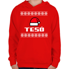 PRINTFASHION TESÓ - Gyerek kapucnis pulóver - Piros