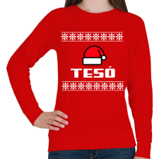 PRINTFASHION TESÓ - Női pulóver - Piros női pulóver, kardigán