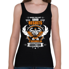 PRINTFASHION Test építés - Női atléta - Fekete női trikó