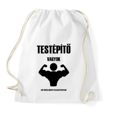 PRINTFASHION Testépítő vagyok - Sportzsák, Tornazsák - Fehér tornazsák