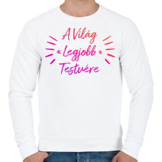 PRINTFASHION Testvér - Férfi pulóver - Fehér