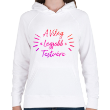 PRINTFASHION Testvér - Női kapucnis pulóver - Fehér női pulóver, kardigán