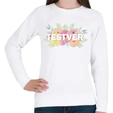 PRINTFASHION Testvér virágokkal - Női pulóver - Fehér női pulóver, kardigán