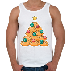 PRINTFASHION Tészta karácsonyfa - Férfi atléta - Fehér