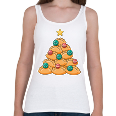 PRINTFASHION Tészta karácsonyfa - Női atléta - Fehér