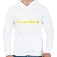 PRINTFASHION Tesztüzem - Férfi kapucnis pulóver - Fehér férfi pulóver, kardigán