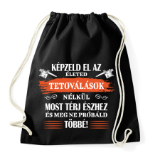 PRINTFASHION Tetoválások nélkül - Fehér - Sportzsák, Tornazsák - Fekete tornazsák