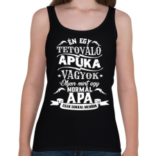 PRINTFASHION Tetováló apuka - Női atléta - Fekete női trikó