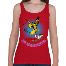 PRINTFASHION Tetováló gép - Női atléta - Cseresznyepiros női trikó