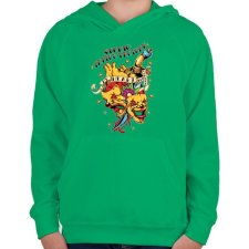 PRINTFASHION Tetováló gyár - Gyerek kapucnis pulóver - Zöld gyerek pulóver, kardigán