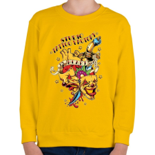 PRINTFASHION Tetováló gyár - Gyerek pulóver - Sárga gyerek pulóver, kardigán