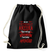 PRINTFASHION Tetovált anyuka - Sportzsák, Tornazsák - Fekete tornazsák