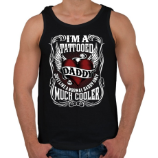 PRINTFASHION Tetovált apa - Férfi atléta - Fekete