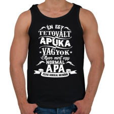 PRINTFASHION Tetovált Apuka - Férfi atléta - Fekete atléta, trikó