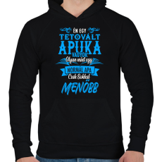 PRINTFASHION Tetovált apuka - Férfi kapucnis pulóver - Fekete