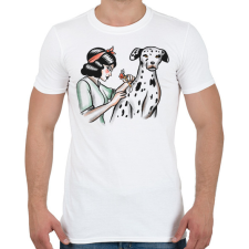 PRINTFASHION Tetovált dalmata - Férfi póló - Fehér férfi póló