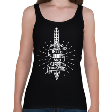 PRINTFASHION Tetovált és művelt - Női atléta - Fekete