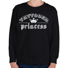 PRINTFASHION Tetovált hercegnő - Gyerek pulóver - Fekete gyerek pulóver, kardigán